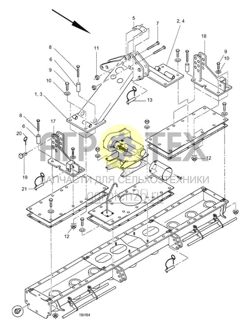 Чертеж  верхняя часть рамы KG 302-452 (ETB-009231) 