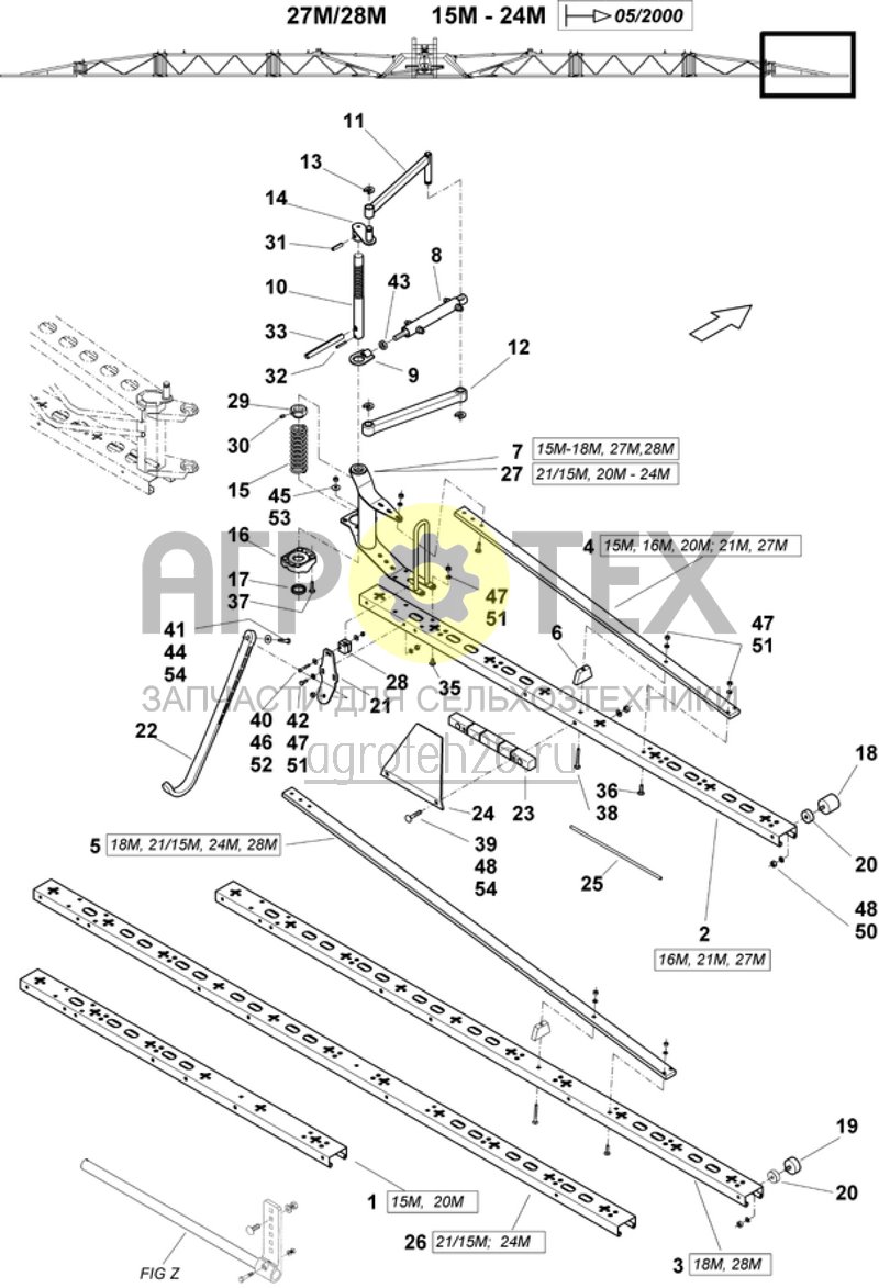  наружняя секция 15-28м. справа (ETB-009456)  (№8 на схеме)