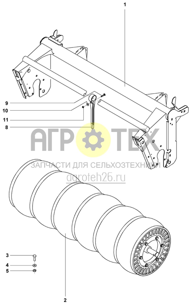 Чертеж  шинный почвоуплотнитель 3 (ETB-009939) 