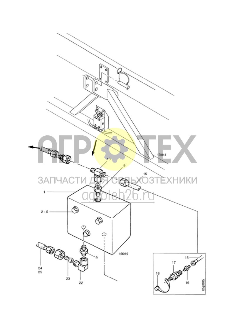  система гидравлики (ETB-009995)  (№15 на схеме)