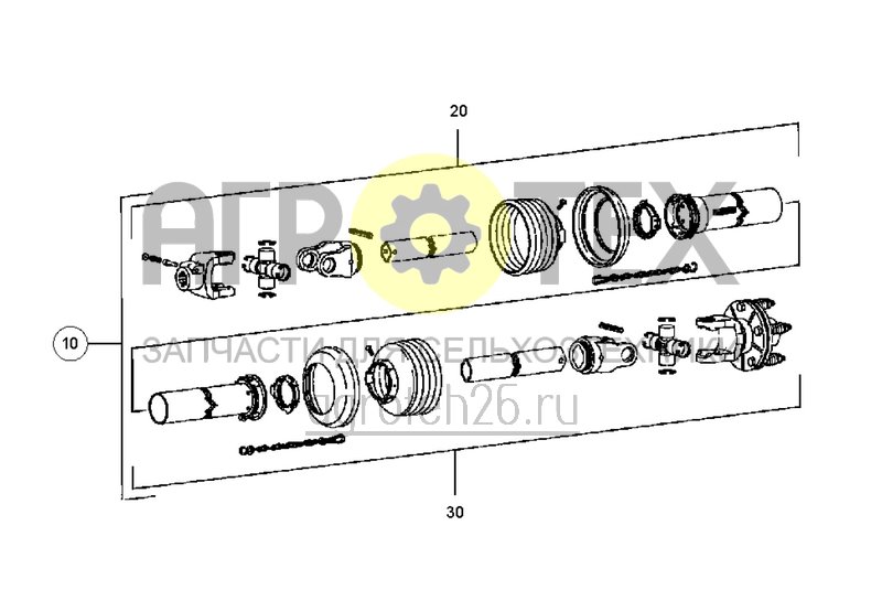 Чертеж  карданные валы Walterscheid (ETB-010208) 