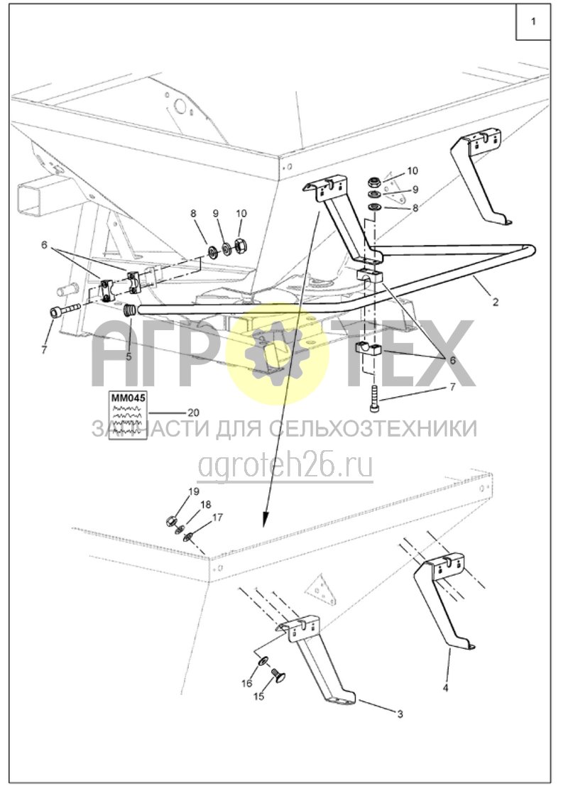 Чертеж  Rohrschutzb?gel ZA-X 502/602 Ab Bj. 2009! (ETB-010235) 