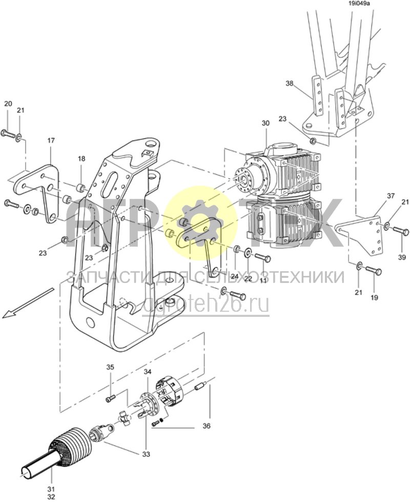 Чертеж  комплект для переоборудования GT-60 на GT-70 (ETB-010254) 