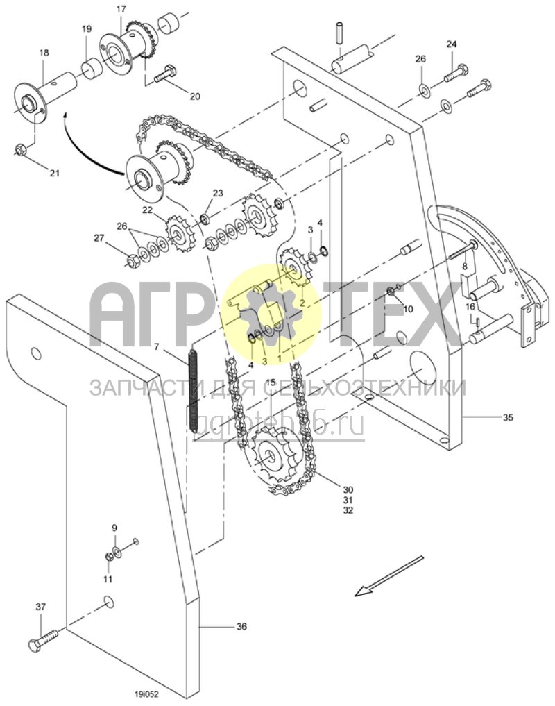  цепной привод (ETB-010272)  (№15 на схеме)