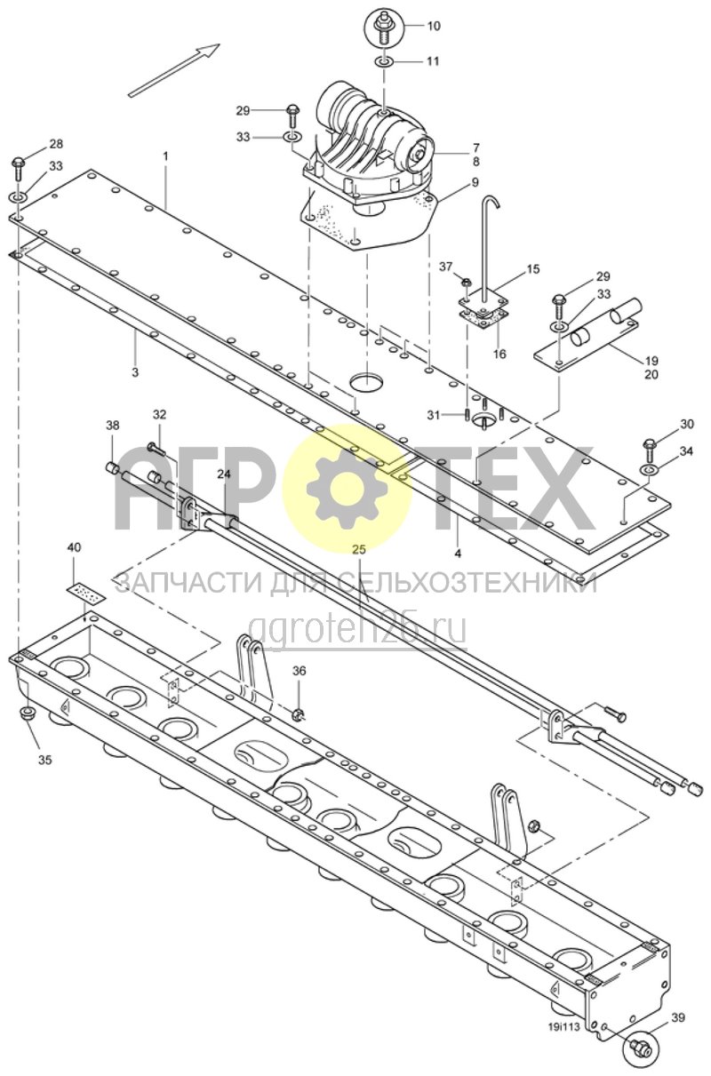  крышка, боковый редуктор, защитная трубка KG-Xact (ETB-010303)  (№11 на схеме)