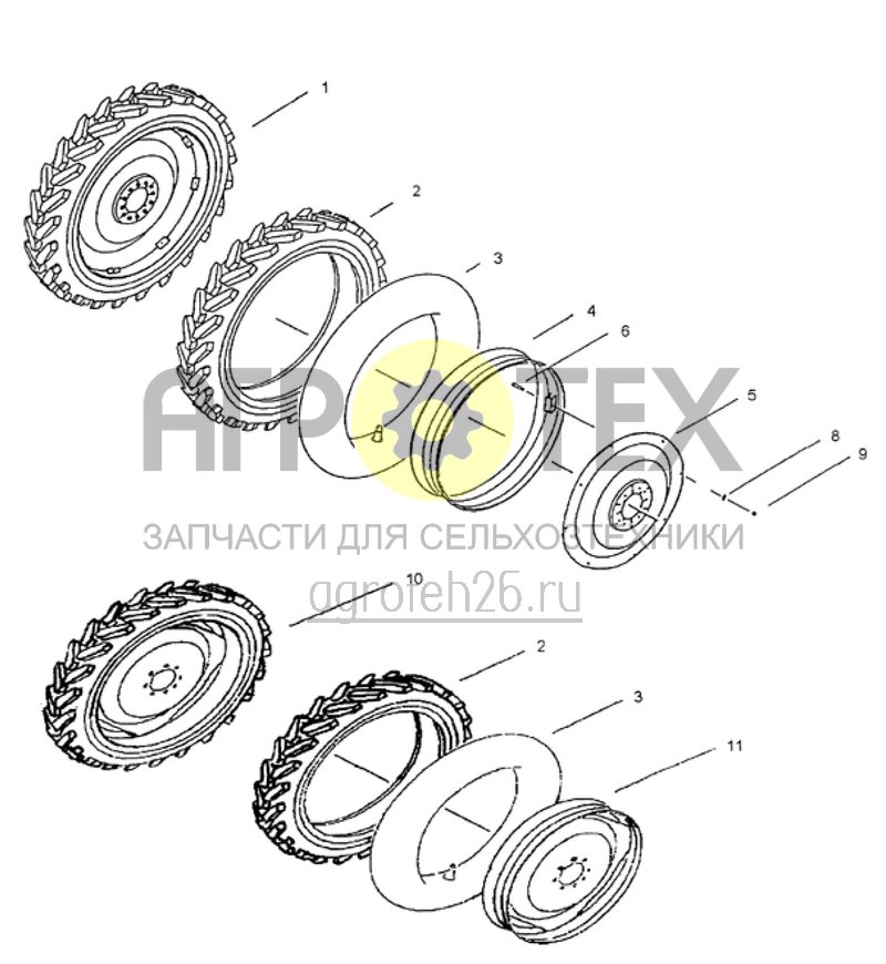 Чертеж  ходовые колёса 480 / R 38 (ETB-010514) 