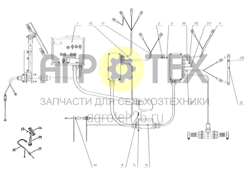 Чертеж  рабочая электротехника 4 секции (ETB-010571) 