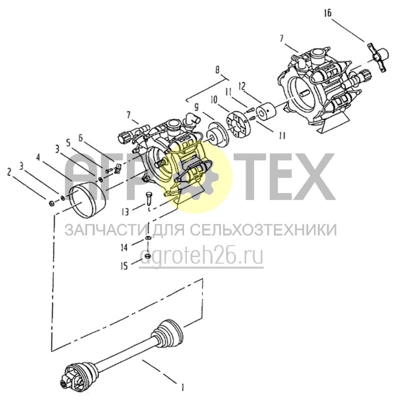 Чертеж  установка насоса (ETB-010842) 