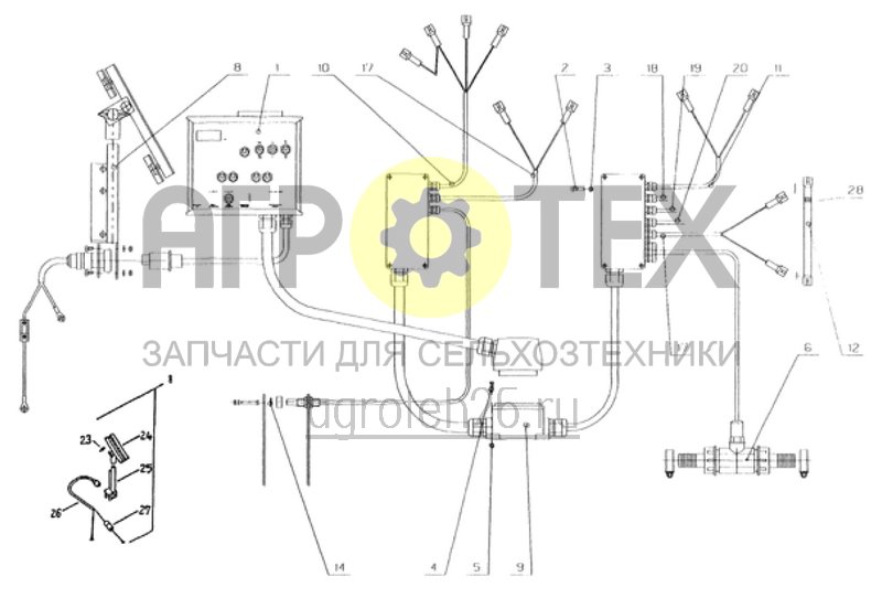 Чертеж  рабочая электротехника 4 секции (ETB-010868) 