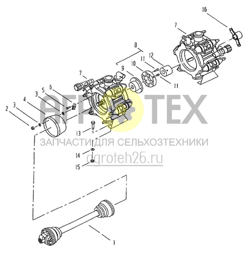 Чертеж  установка насоса (ETB-010930) 