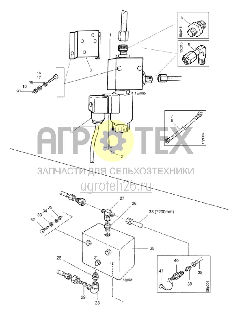  клапан маркерной колеи/клапан разбрасывания, электр./гидравл. (ETB-011081)  (№16 на схеме)
