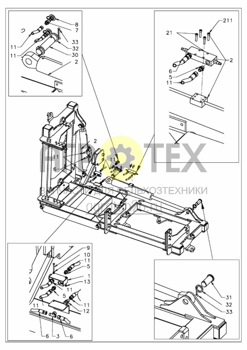 Чертеж  гидравлика Catros 4000-6000 (ETB-011225) 