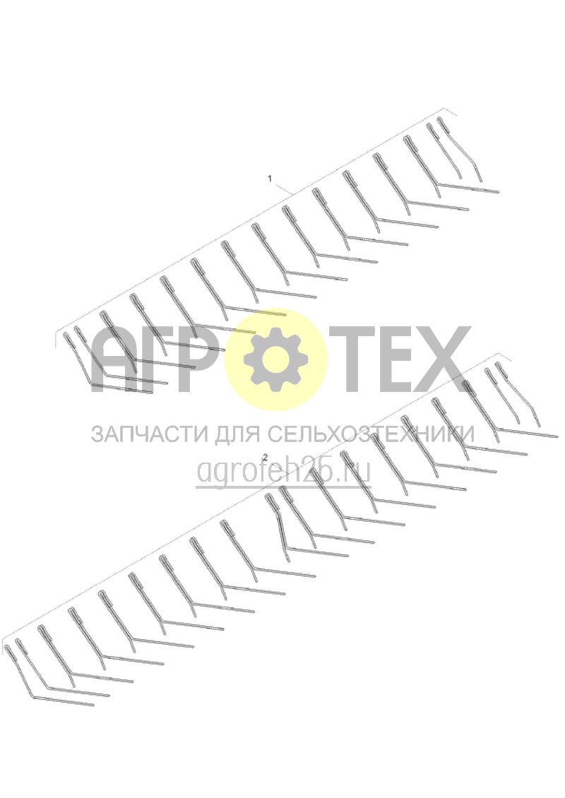  Комплекты штригеля для выравнивателя Экзакт (ETB-011248)  (№1 на схеме)