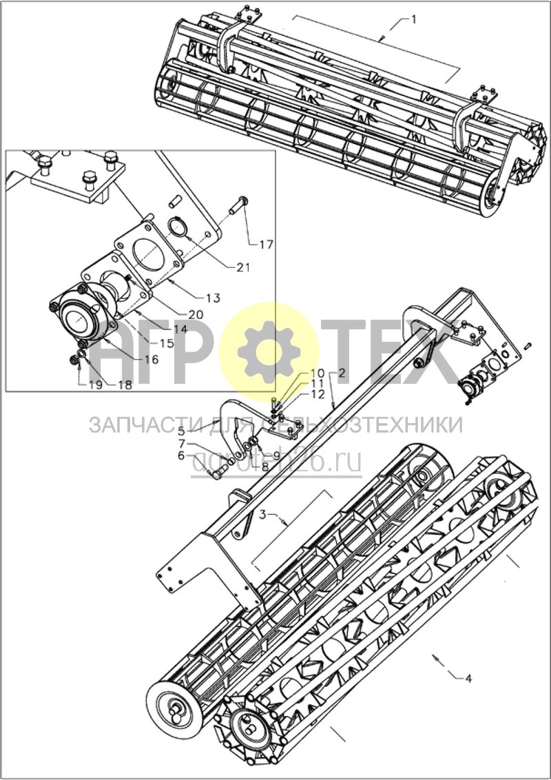  сдвоенные вальцы SG 302,402 / 403-2, 503-2, 603-2 (ETB-011282)  (№16 на схеме)