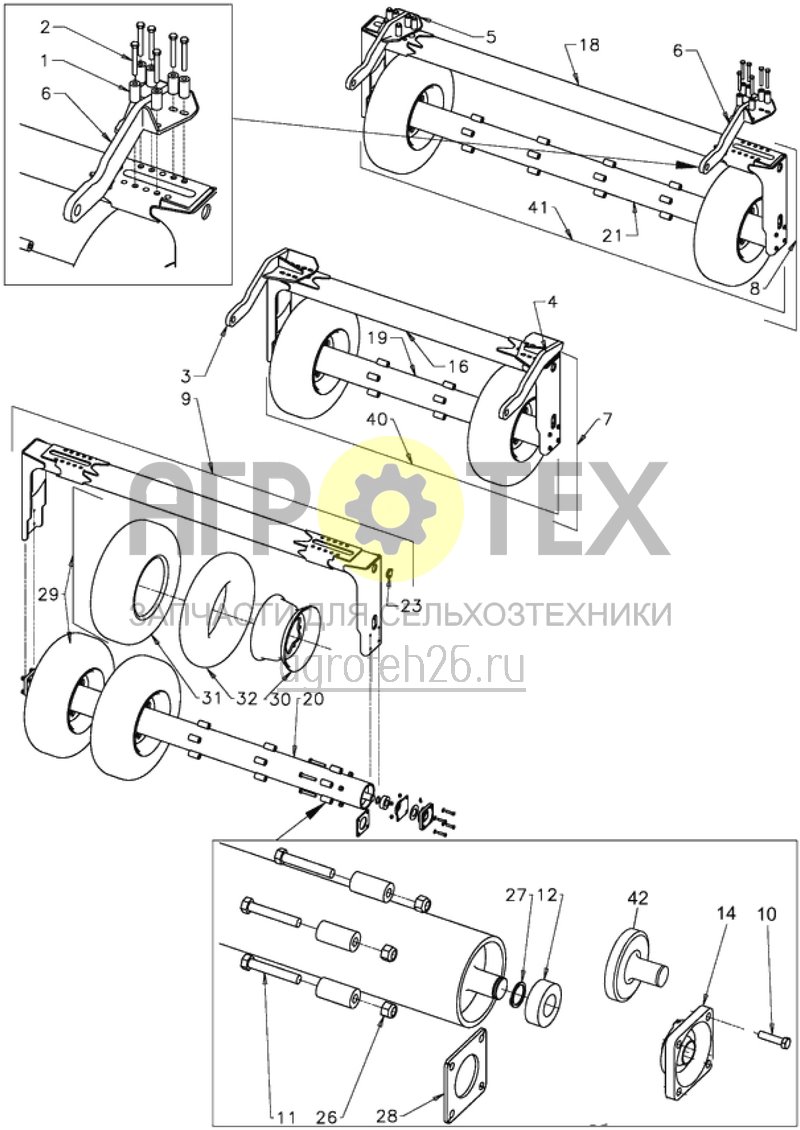 Чертеж  Reifenwalzen f?r Centaur 300X/400X/500X/600X/750X (ETB-011392) 