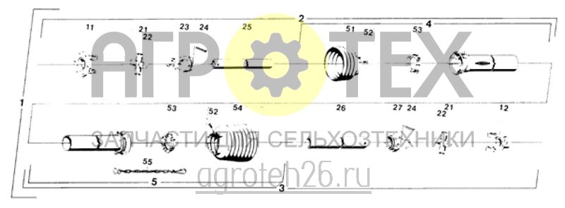 Чертеж  карданный вал W 2200-SC15-810 (ETB-011578) 