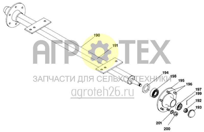 Чертеж  комплект шин, ось (ETB-011609) 