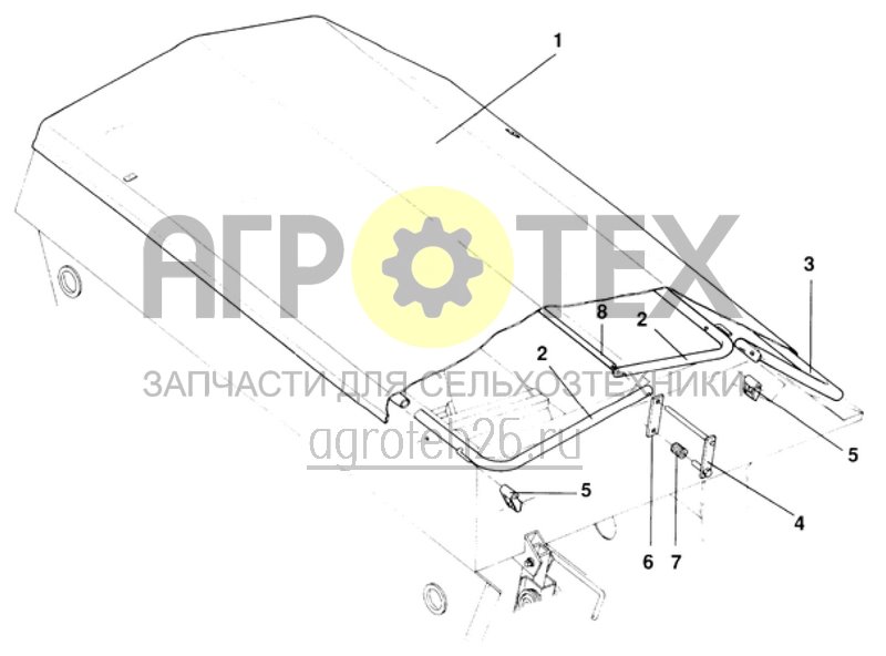 Чертеж  защитный тент (JET 1503) (ETB-011766) 