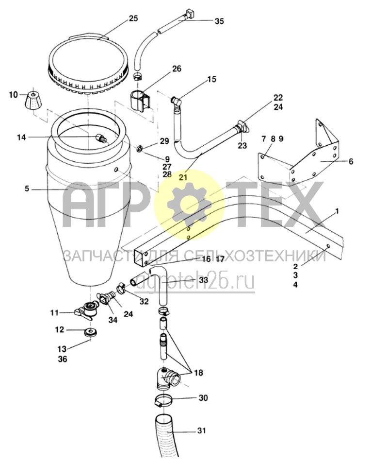  мерный бак 105/120/150l- насос мерного бака -140/180/210l- насос (ETB-011948)  (№33 на схеме)