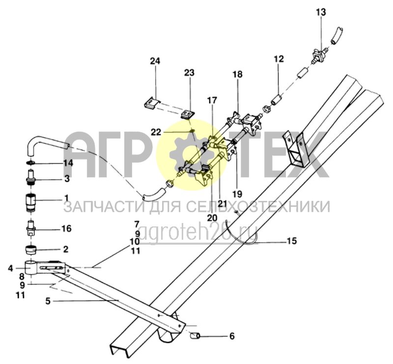  распыляющие форсунки - удлинение опрыскивания (AOC 40/60/80) (ETB-011950)  (№18 на схеме)