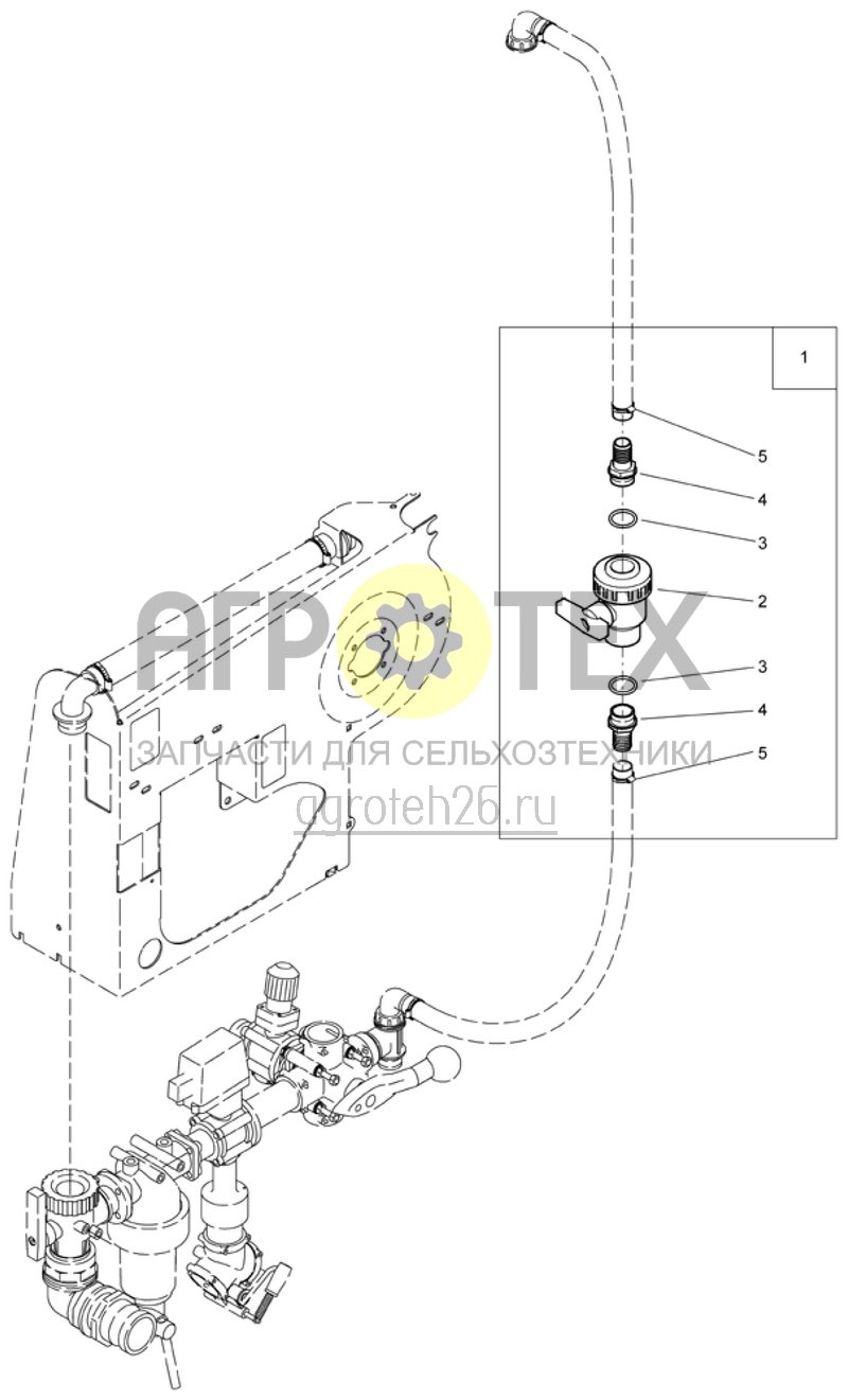  кран переключения инжектора (ETB-012070)  (№2 на схеме)