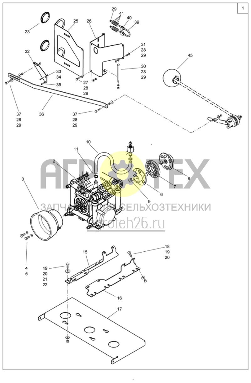  насос и комплект клапанов для FT 803 UF1501 / 1801 (ETB-012078)  (№8 на схеме)