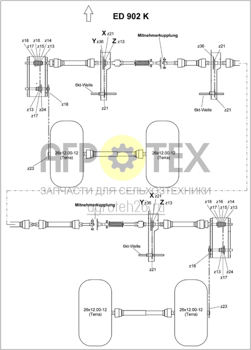 Чертеж  схема приводаED 902-K (ETB-012437) 