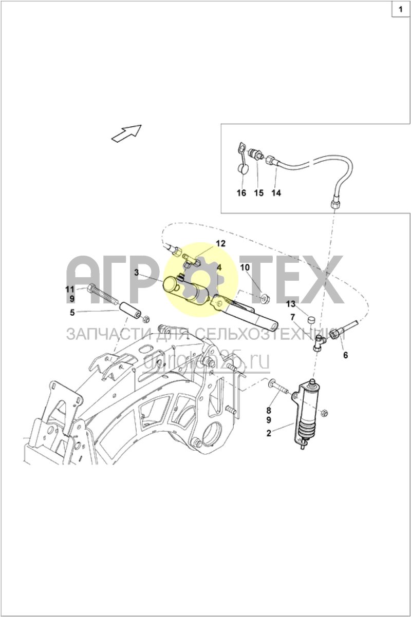  гидравл.отключение и поднятие Contour (ETB-012476)  (№6 на схеме)