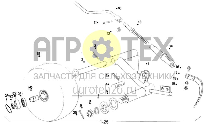 Чертеж  мост опорных колес (ETB-012706) 