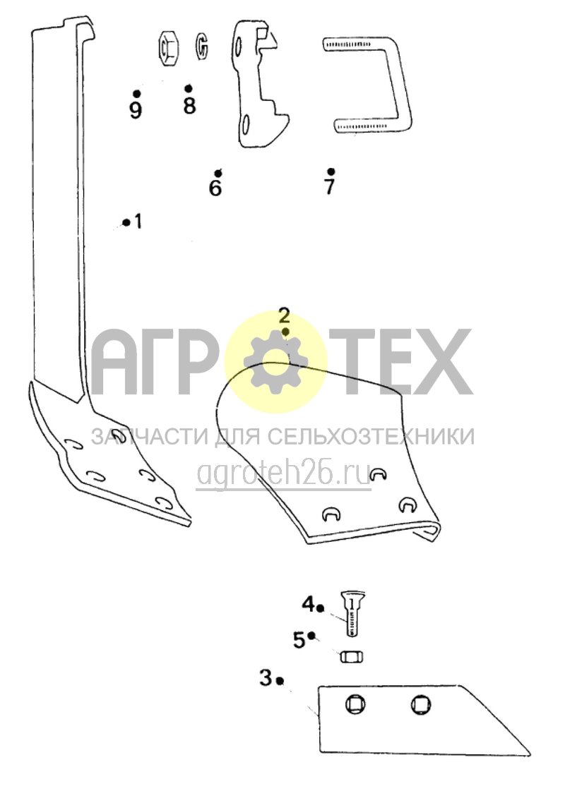 Чертеж  предплужник 25 V (ETB-012717) 