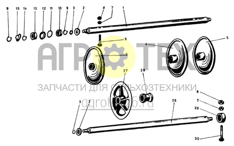 Чертеж  рабочие органы B 601 (ETB-012738) 