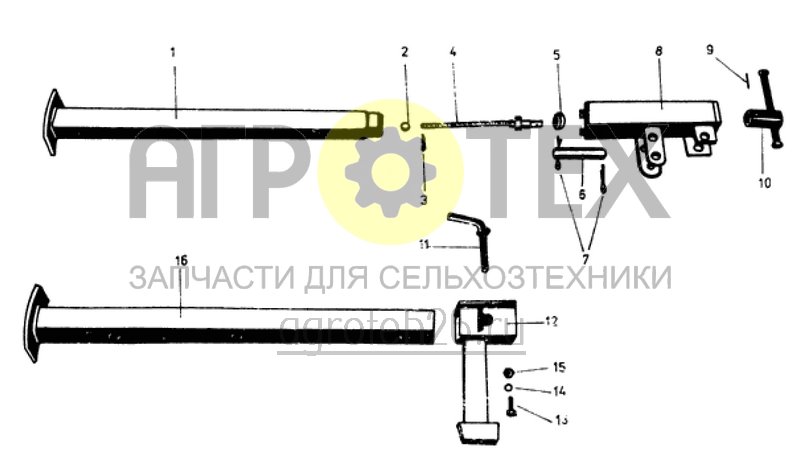 Чертеж  опорная стойка для B 601/ B 602 (ETB-012744) 