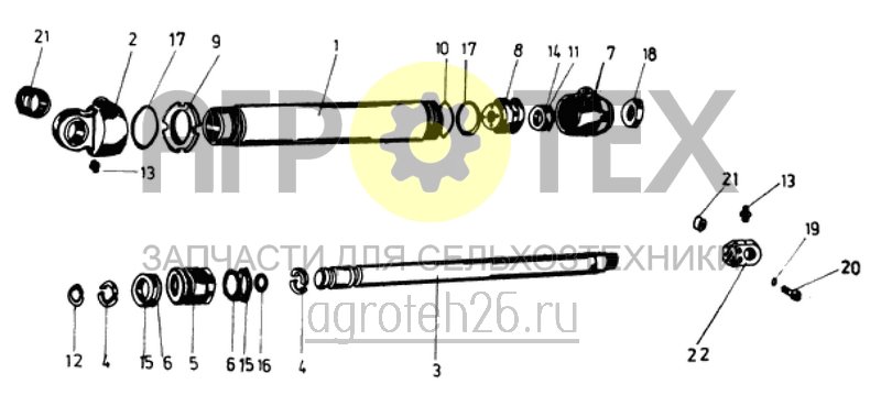 Чертеж  рабочий цилиндр B 1-63/28x250 TGL10906 (ETB-012755) 