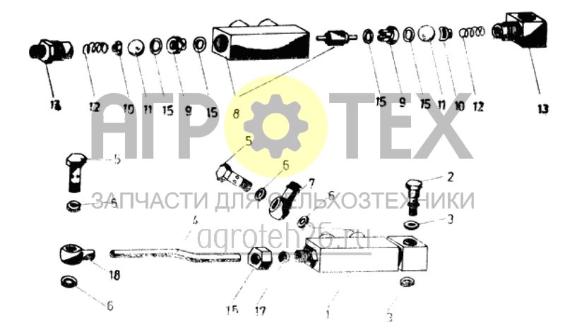 Чертеж  двухсекционный запорный клапан (ETB-012756) 