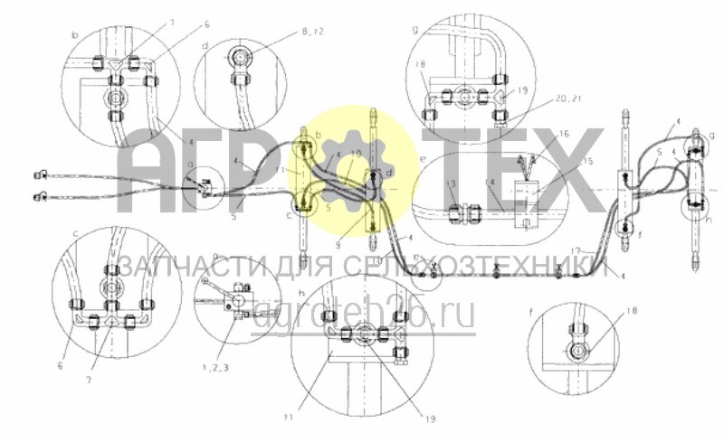  гидравлика: механизм поворота (ETB-012790)  (№8 на схеме)