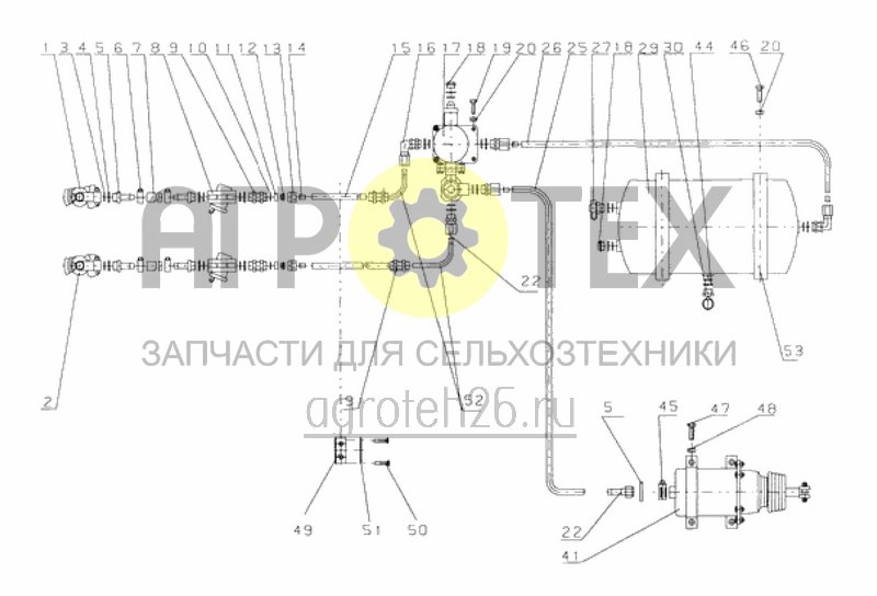 Чертеж  тормозная система (ETB-012795) 