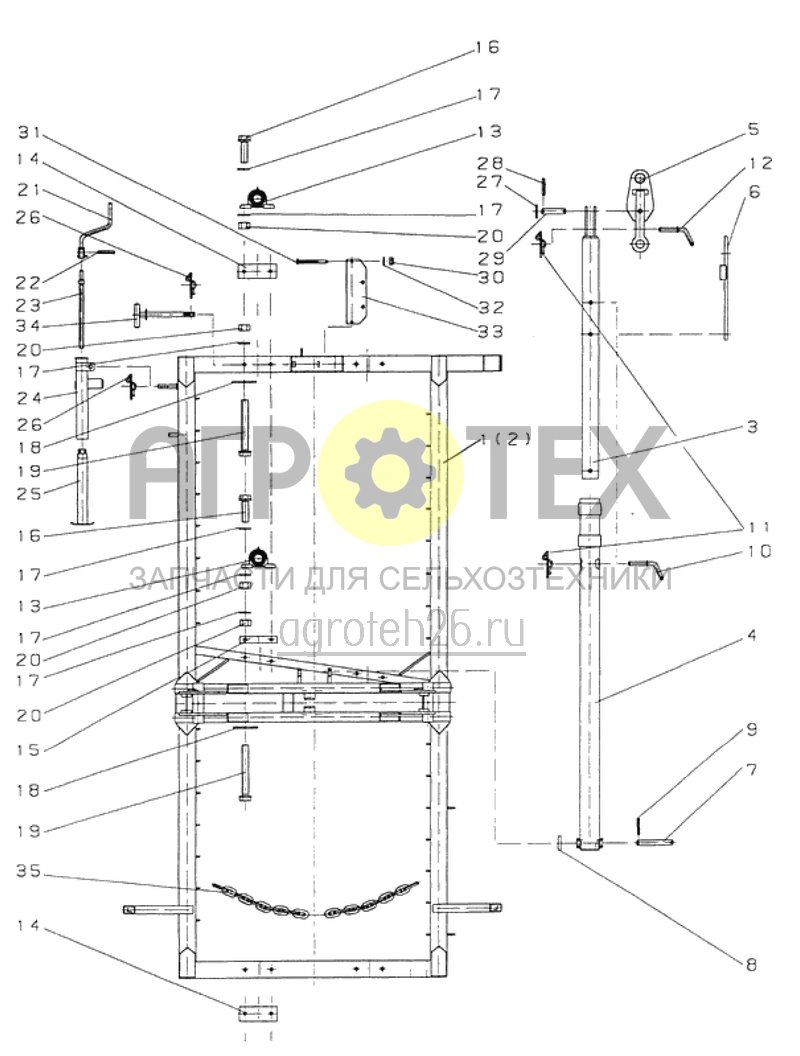 Чертеж  рама (ETB-012858) 