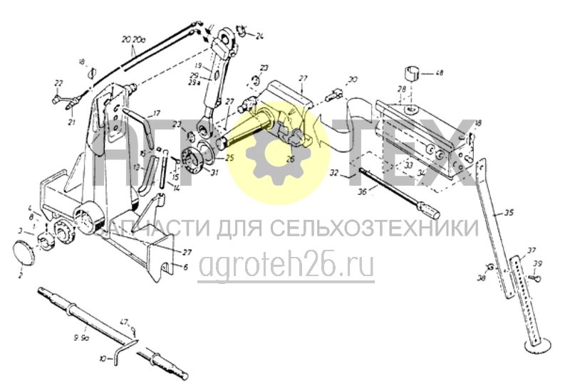 Чертеж  гидравл.поворотное приспособление B 023BK; B 023-025 SK (ETB-012867) 