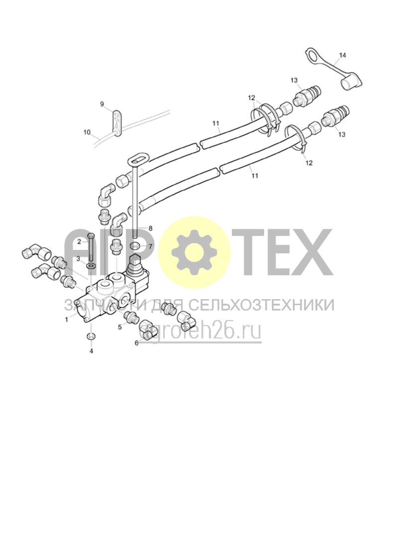 Чертеж  Опция ходовой клапан (от 2013) (ETB-013196) 