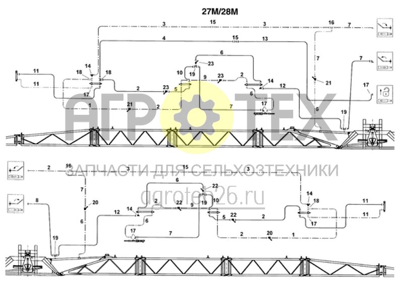 Чертеж  гидравл.схема установки (штанг) часть 3 Super-S (ETB-013391) 