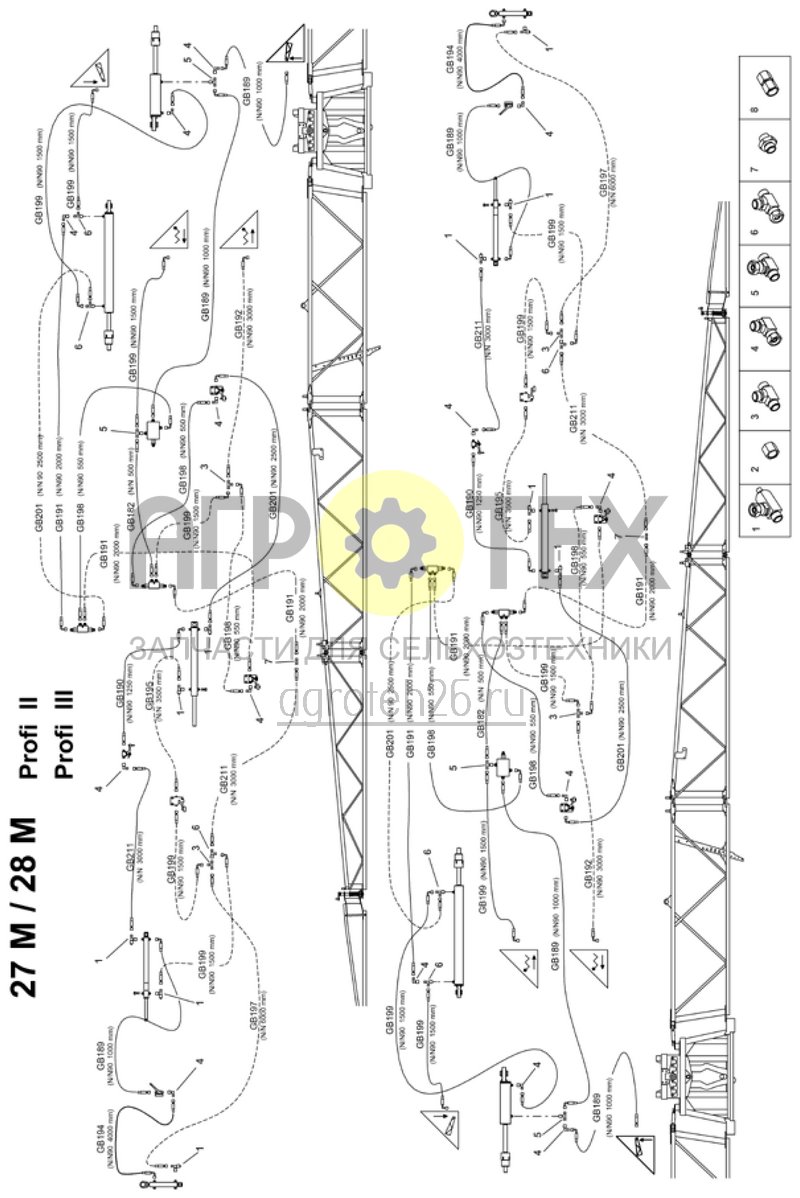  система управления Profi I и II- 27/28м L-секции (ETB-013435)  (№21 на схеме)