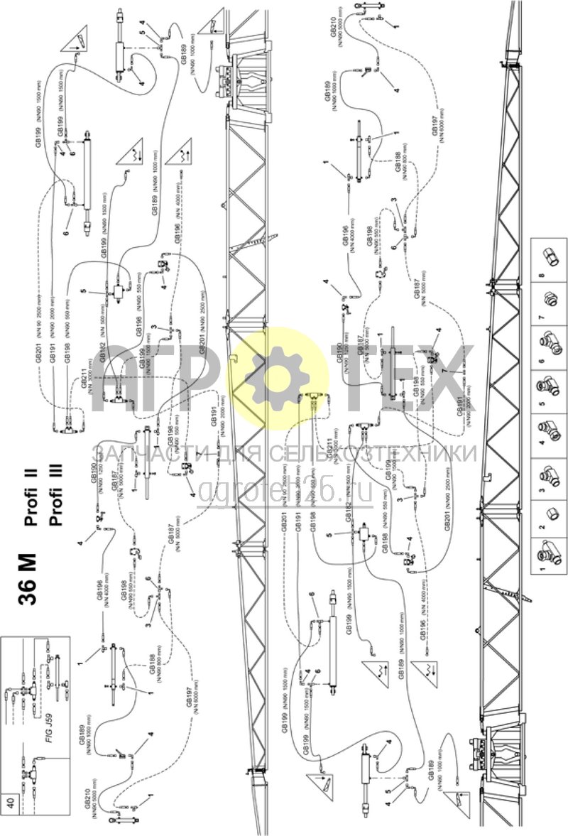  система управления Profi I и II - 36м L-секции (ETB-013438)  (№21 на схеме)