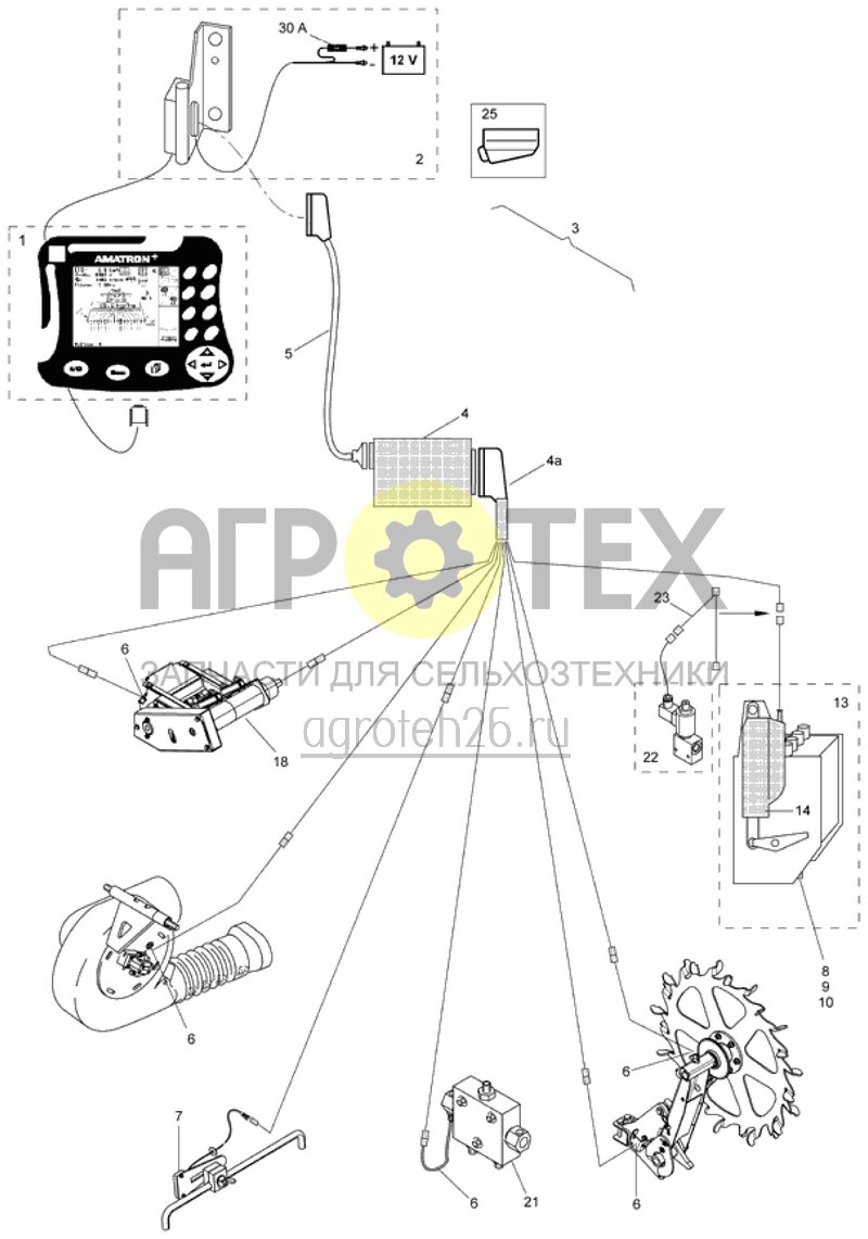 Чертеж  AMATRON+, bei elektrischem Antrieb (ETB-013563) 