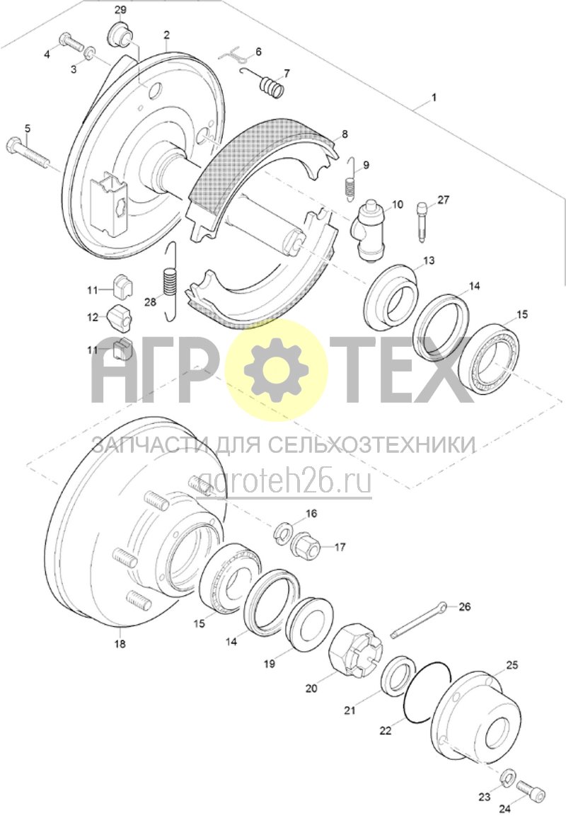 Чертеж  тормозной барабан 300X60 Simplex (ETB-013703) 