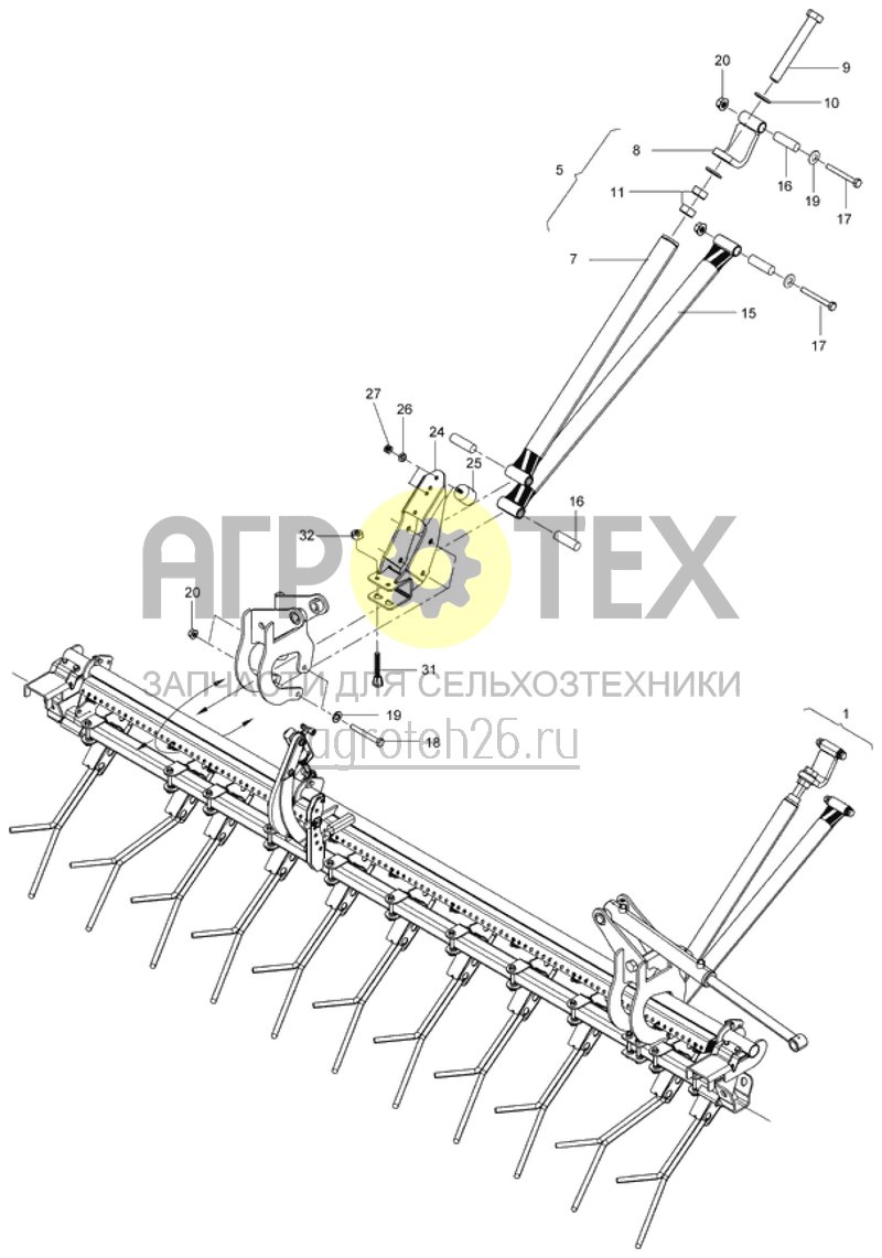  загортачи Exakt III складывающ. - держащие трубы C4001 (ETB-013759)  (№5 на схеме)