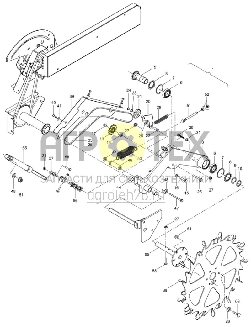  привод приводного колеса - часть 3 C8001/9001 (ETB-013847)  (№14 на схеме)