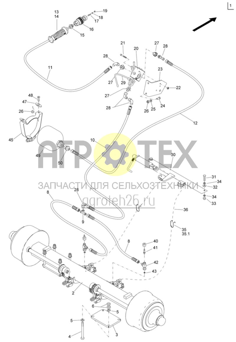 Чертеж  (RUS)Hydraulikbremse Citan 8000 / 9000 Teil 1 (ETB-013913) 