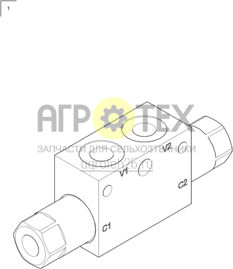 Чертеж  (RUS)Hydr.Rueckschlagventil GD050 (ETB-014008) 