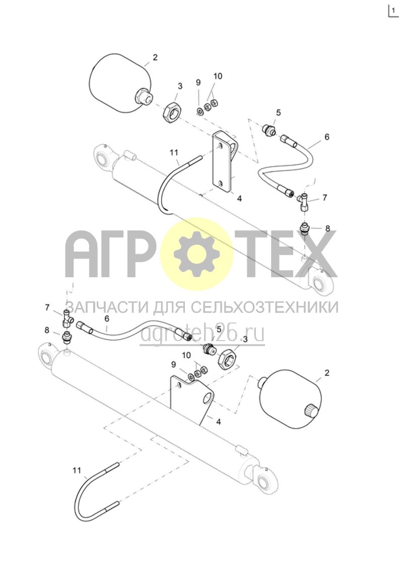 Чертеж  (RUS)Hydr.teile Klappung / Nachr?stsatz (ETB-014025) 