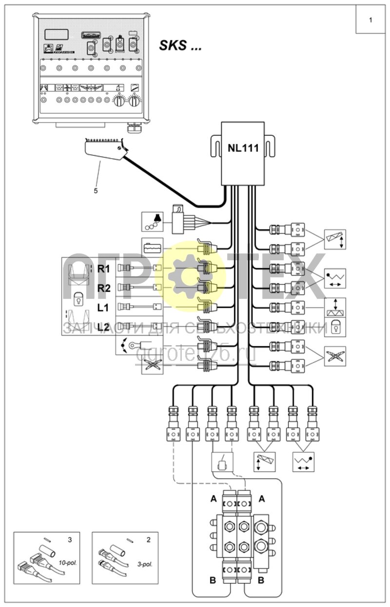  жгут проводов NL111 (ETB-014104)  (№5 на схеме)